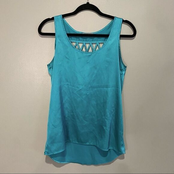 Smart Set Teal Polyester Tank Top Womens Size XS - Picture 1 of 6